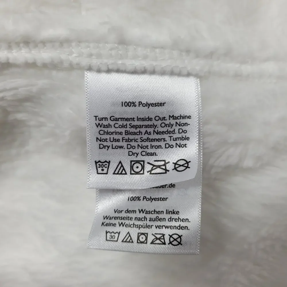 NWT Eddie Bauer White Quest Plush 1/4 Zip Fleece size XS
